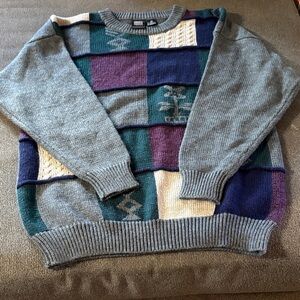 Multicolor Patchwork Women's Sweater